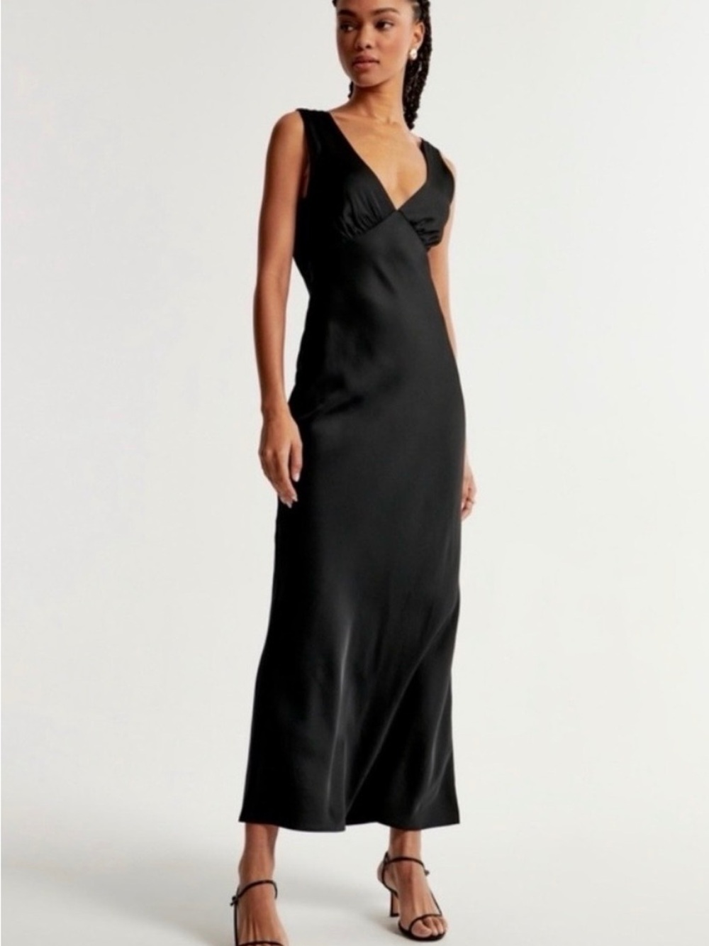 Abercrombie & Fitch Black Maxi Slip Dress